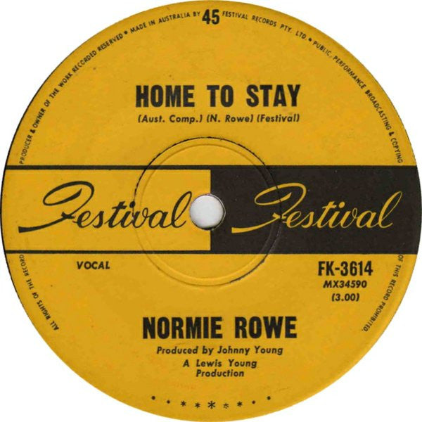 Normie Rowe : Hello (7", Single)