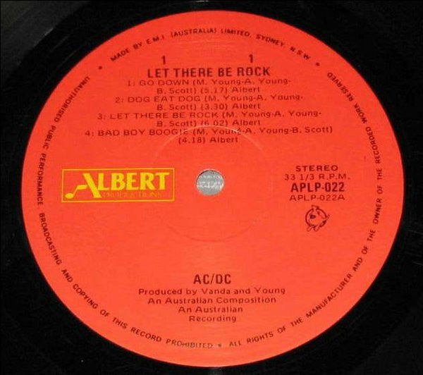 AC/DC : Let There Be Rock (LP, Album, RP, Gat)