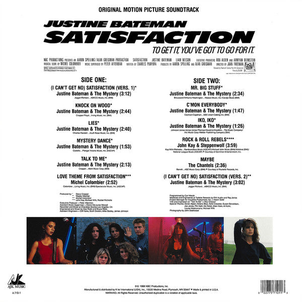 Justine Bateman : Satisfaction: Original Motion Picture Soundtrack (LP)