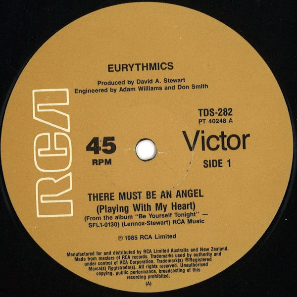 Eurythmics : There Must Be An Angel (Playing With My Heart) (12", Single)