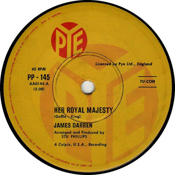 James Darren : Her Royal Majesty (7&quot;, Single)