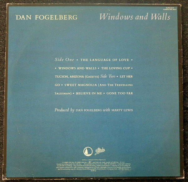 Dan Fogelberg : Windows And Walls (LP, Album)