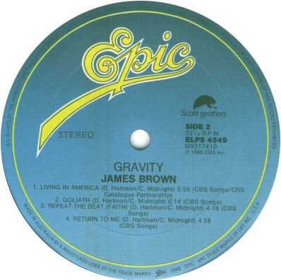 James Brown : Gravity (LP, Album)
