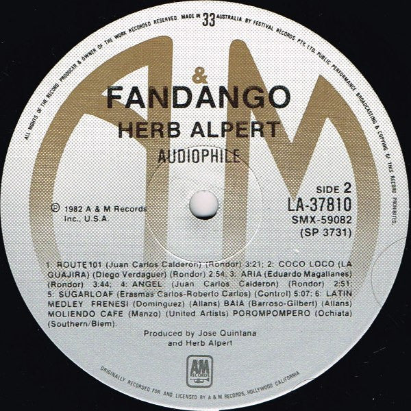 Herb Alpert : Fandango (LP, Album)