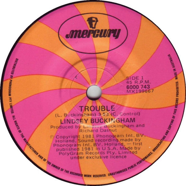 Lindsey Buckingham : Trouble (7&quot;, Single)