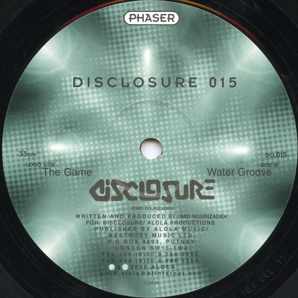 Phaser : The Game / Water Groove (12")