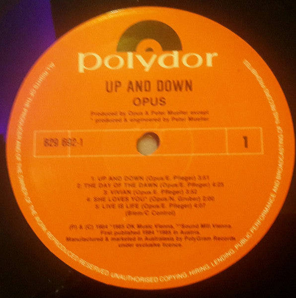 Opus : Up And Down (LP, Album)