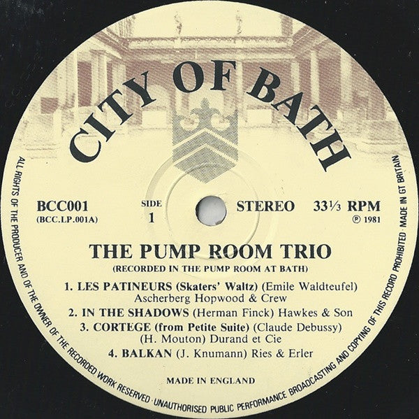 The Pump Room Trio : The Pump Room Trio, Bath (LP, Album)