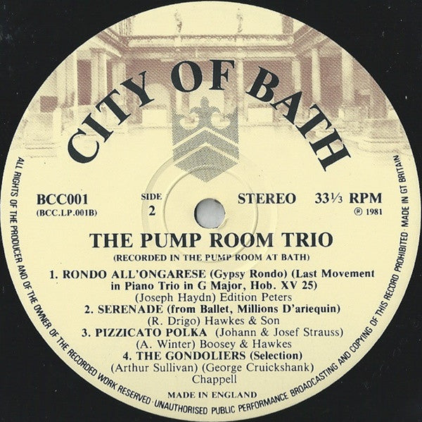 The Pump Room Trio : The Pump Room Trio, Bath (LP, Album)