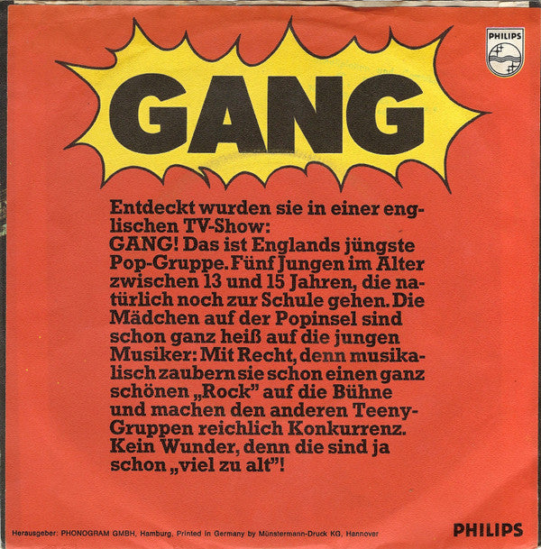 Gang (3) : Run, Run, Run (7", Single)