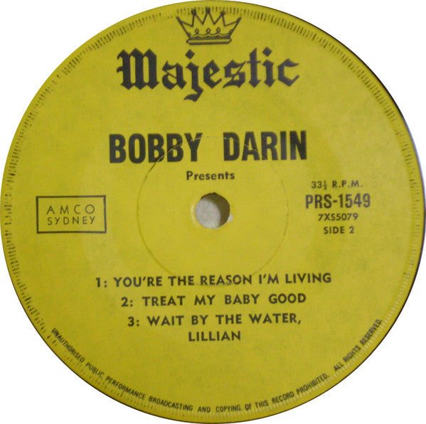 Bobby Darin : Bobby Darin Presents (7", EP)