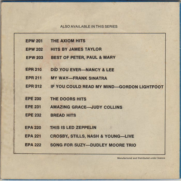 Judy Collins : Amazing Grace (7", EP)