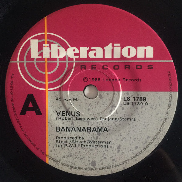 Bananarama : Venus (7&quot;, Single)