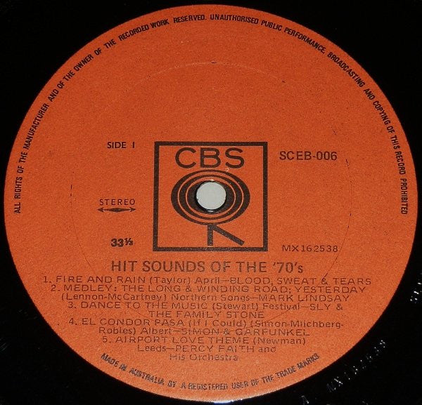 Various : Hit Sounds Of The 70's (LP, Comp)