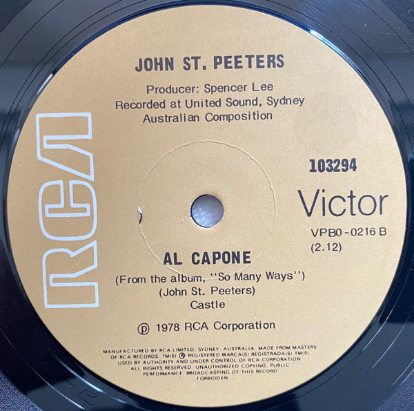 John St. Peeters : So Many Ways (7")