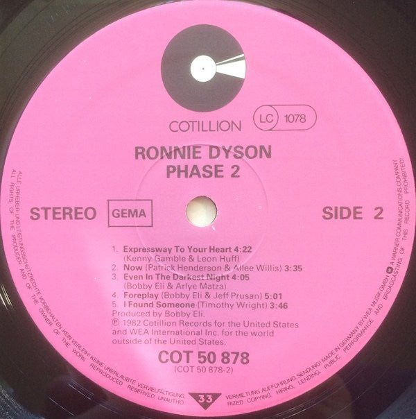 Ronnie Dyson : Phase 2 (LP, Album)