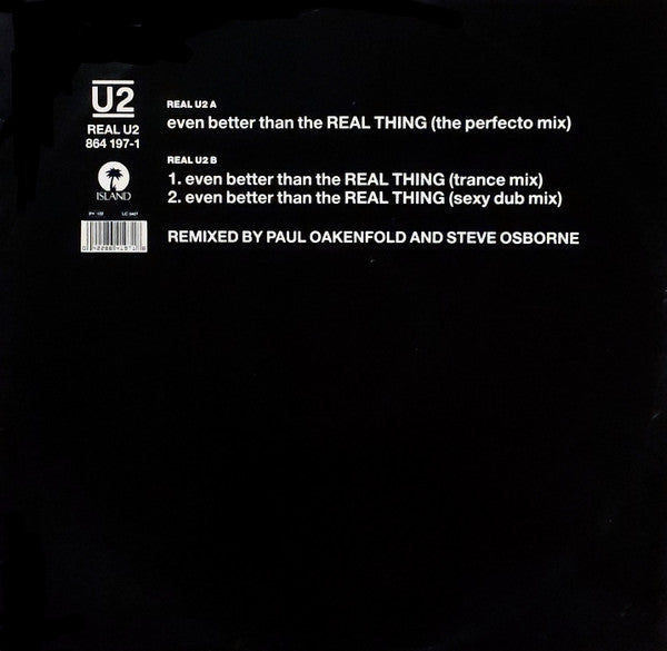 U2 : Even Better Than The Real Thing (12&quot;, Single, Ltd)