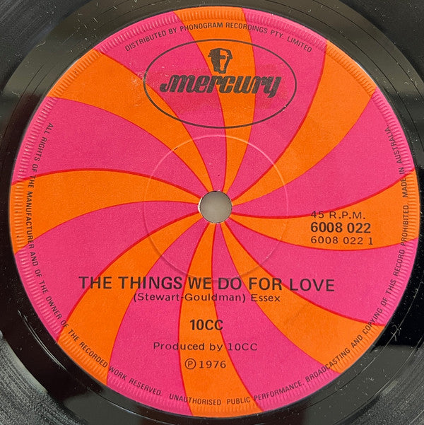 10cc : The Things We Do For Love (7&quot;)