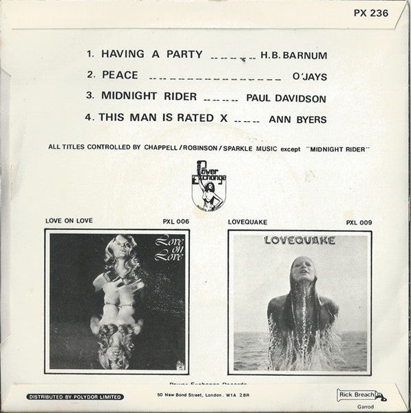 Various : Having A Party (7", EP, M/Print)