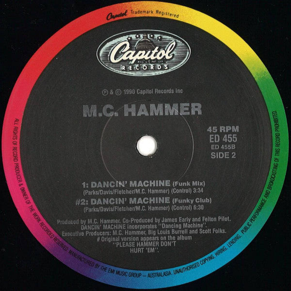MC Hammer : U Can't Touch This (12", Single)
