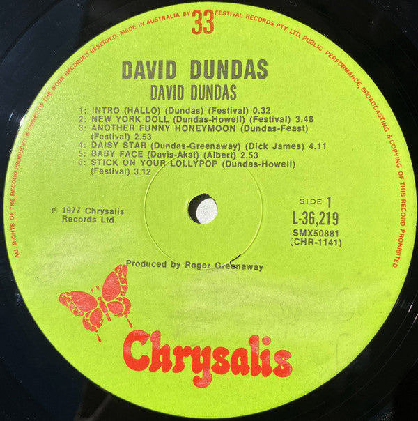 David Dundas : David Dundas (LP, Album)