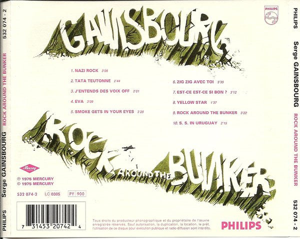 Serge Gainsbourg : Rock Around The Bunker (CD, Album, RE)