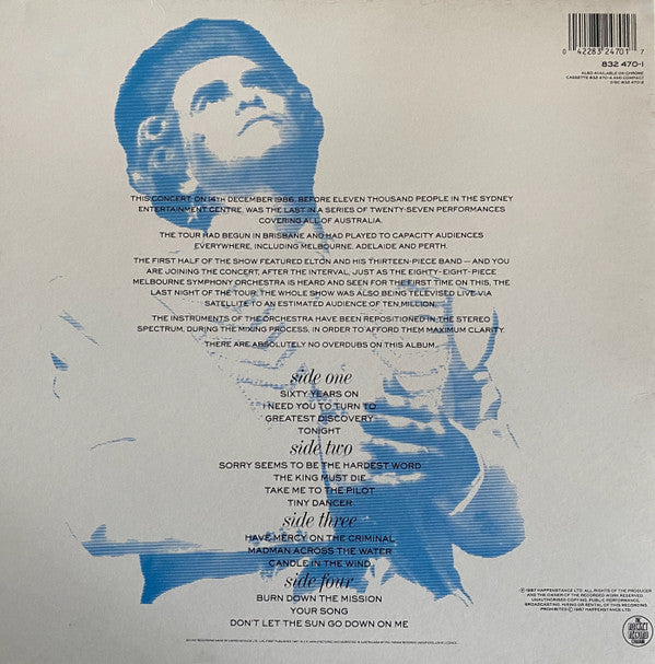 Elton John With Melbourne Symphony Orchestra : Live In Australia (2xLP, Album, Gat)