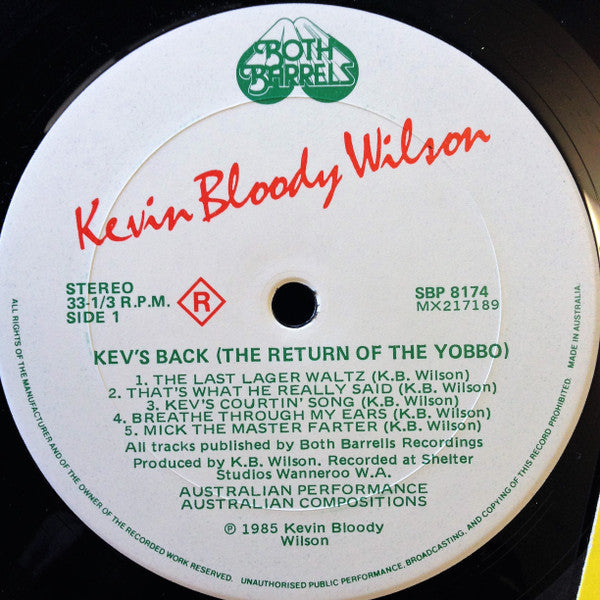 Kevin Bloody Wilson : Kev's Back (The Return Of The Yobbo) (LP, Album)