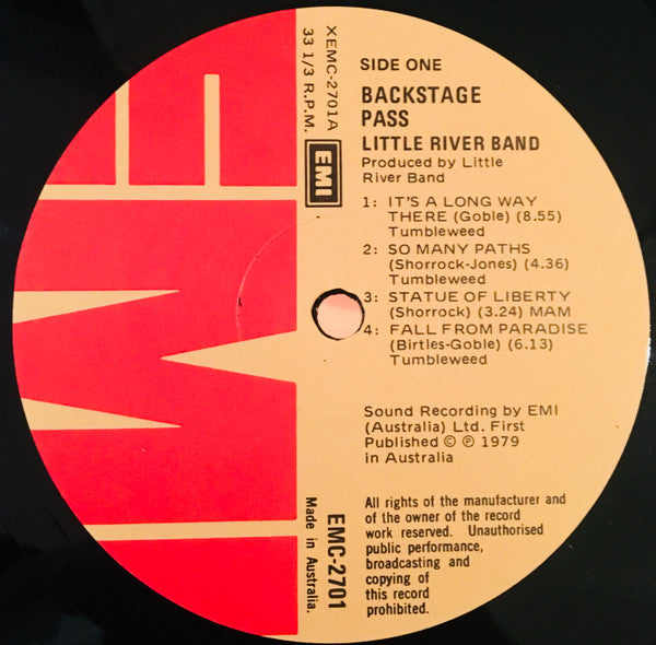 Little River Band : Backstage Pass Live (LP, Album)