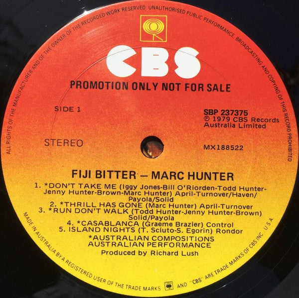 Marc Hunter : Fiji Bitter (LP, Album)