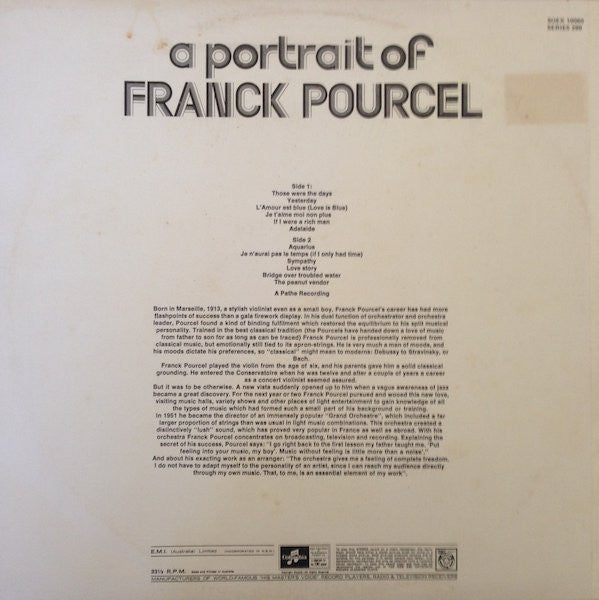 Franck Pourcel : A Portrait Of Franck Pourcel (LP, Comp)