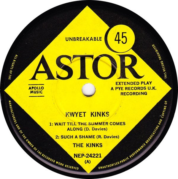 The Kinks : Kwyet Kinks (7", EP)