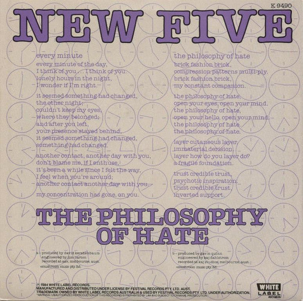 New Five : Every Minute (7", Single, Pic)