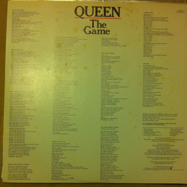 Queen : The Game (LP, Album, Foi)