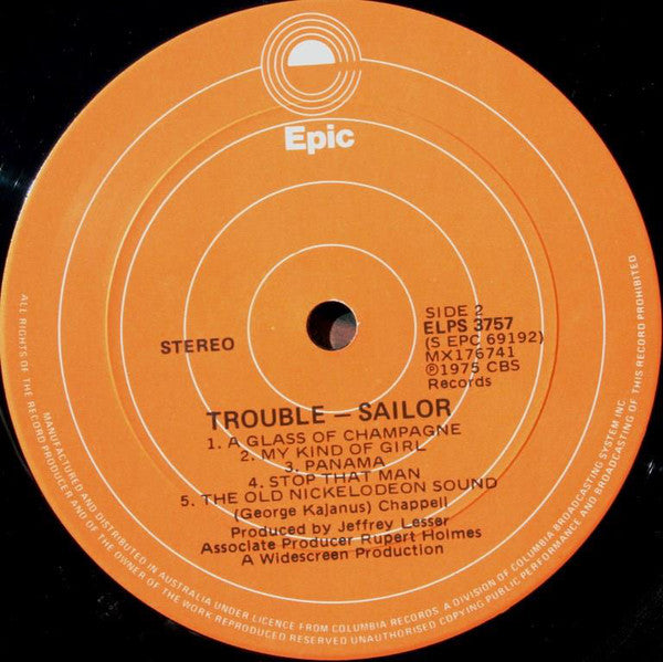 Sailor : Trouble (LP, Album)