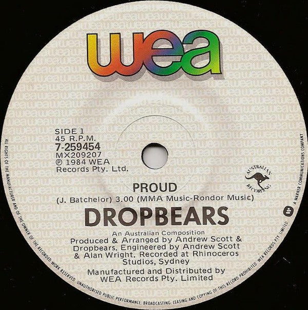 Dropbears : Proud (7", Single)