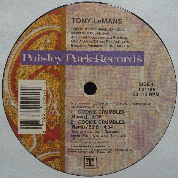 Tony LeMans : Cookie Crumbles (12")