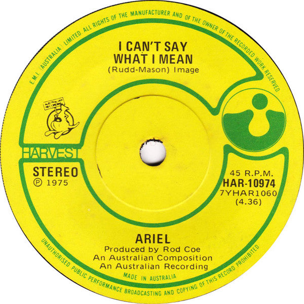Ariel (13) : I'll Take You High (7", Single)