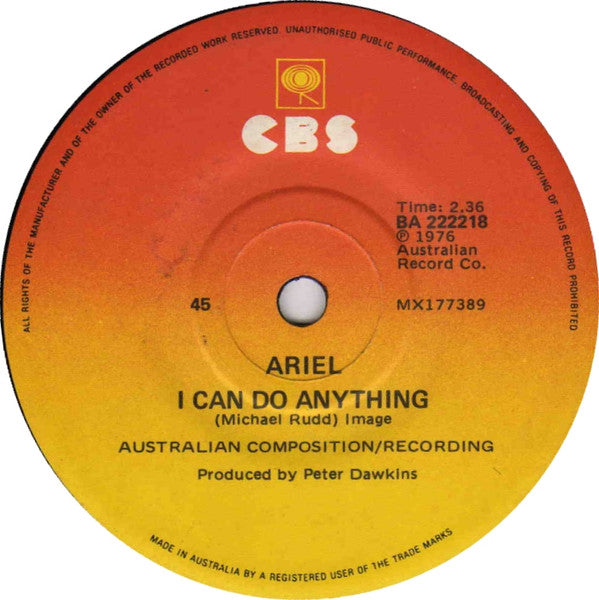 Ariel (13) : I Can Do Anything (7&quot;, Single)