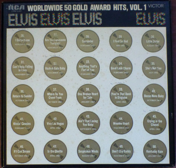 Elvis Presley : Worldwide 50 Gold Award Hits, Vol. 1 (4xLP, Comp, Mono + Box)