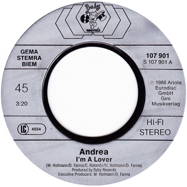 Andrea (4) : I'm A Lover (7", Single)