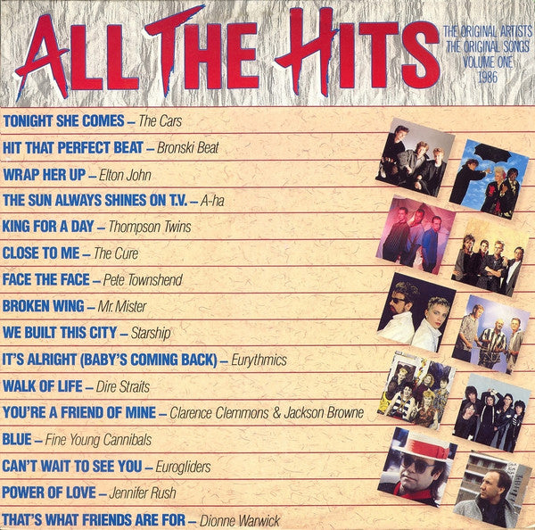 Various : All The Hits - The Original Artists - The Original Songs - Volume One 1986 (LP, Comp)