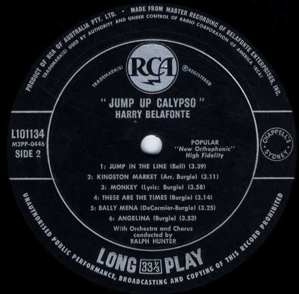 Harry Belafonte : Jump Up Calypso (LP, Album, Mono)