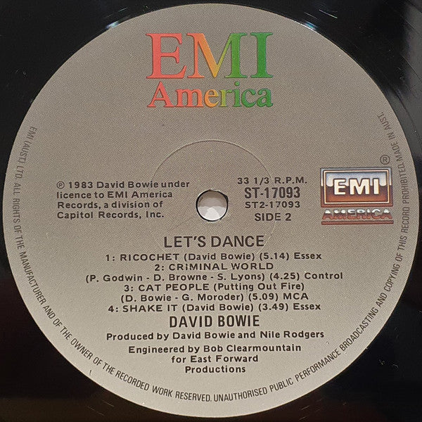 David Bowie : Let's Dance (LP, Album)