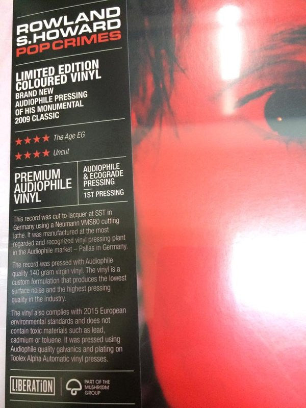 Rowland S. Howard : Pop Crimes (LP, Album, Ltd, RE, Red)