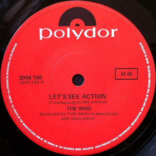 The Who : Let&#39;s See Action (7&quot;, Single)