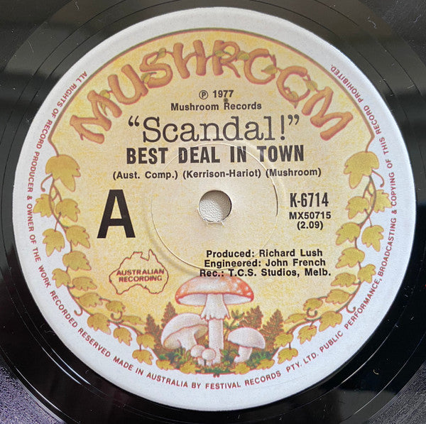 Scandal (18) : Best Deal In Town (7", Single)