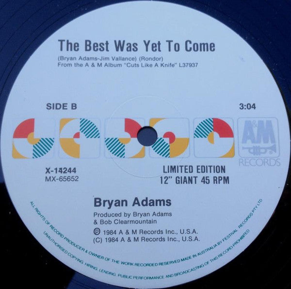 Bryan Adams : Summer Of '69 (12")