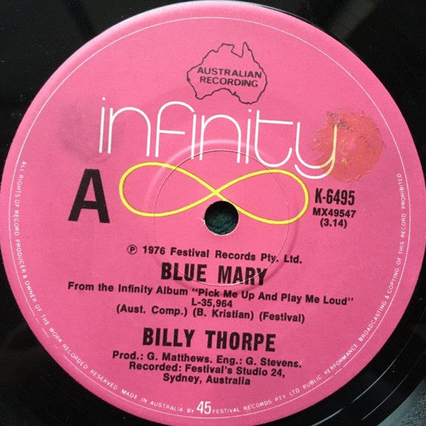 Billy Thorpe : Blue Mary (7&quot;)