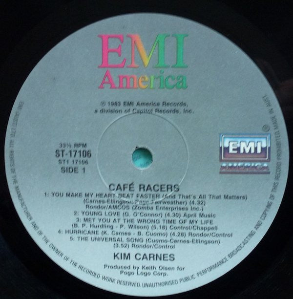 Kim Carnes : Café Racers (LP, Album)